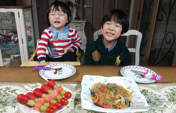 아빠 진짜 맛있어요!